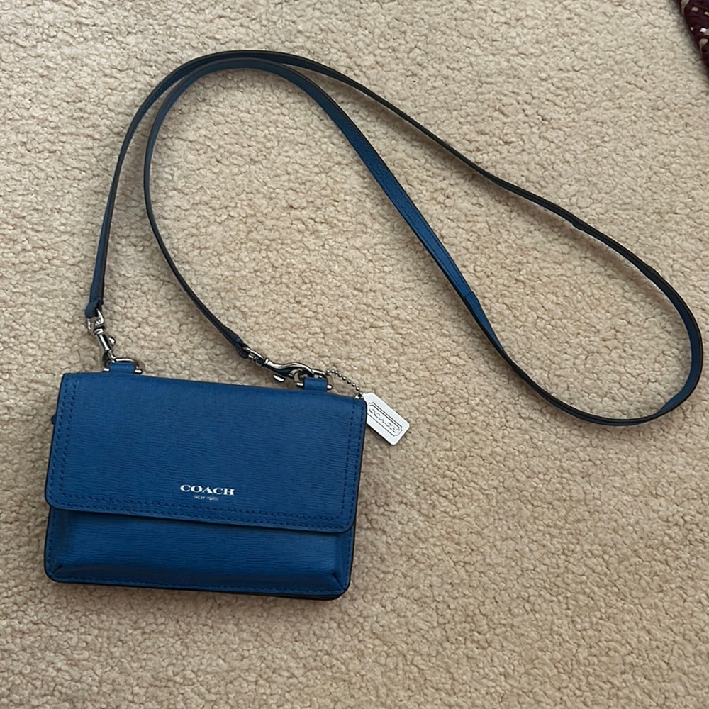 COACH blue crossbody shoulder bag